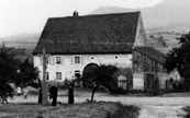 Simon Jude Dontenville 
home in St. Maurice. \nBirth place of Jean Baptist 
and Jean Michael. Taken in 1910.