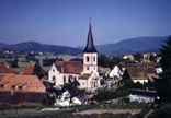 The Village and  Church of St. Maurice . Taken by Larry Dondanville in 1982.