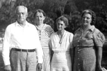 Frank and Lyda ,with Ed's wife Nellie Morgan, and Eugene's wife Grace Pierce, Port Orange,.circa1938.