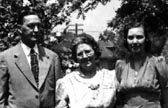 Eugene with wife Grace and daughter Marjorie, Gary,Indiana, 1941.