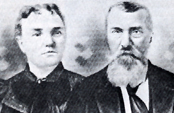 Lester and Mary Ann Dondanville (1.3) Benoit, 		Clare, Iowa, circa 1890s.