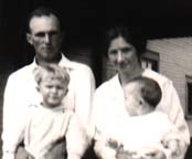 Vern Dondanville and wife Claribel with children, Deen and Helen , Lone Pine, Montana, 1919.
