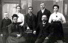 Philomena and Laurent Matt and their children,(from left) Joseph (25.5), Matilda (25.3), Fortune (25.4), Emile (25.1), and Odile (25.2) ,Ville,  Alsace, circa 1913.